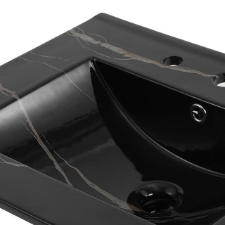 Ceramic Rectangular Ceramic Single Sink Basin Vanity Top