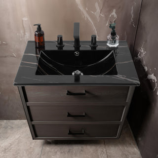 Ceramic Rectangular Ceramic Single Sink Basin Vanity Top