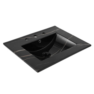 Ceramic Rectangular Ceramic Single Sink Basin Vanity Top