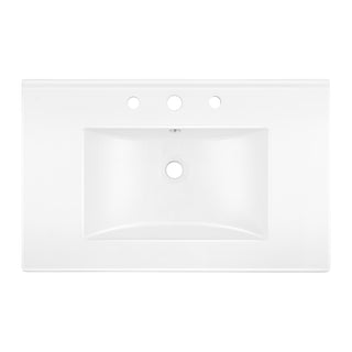 Ceramic Rectangular Ceramic Single Sink Basin Vanity Top