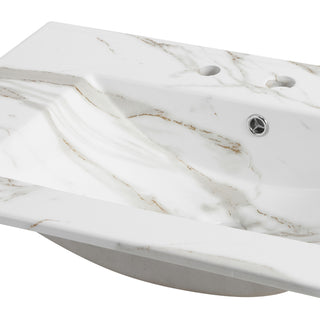 Ceramic Rectangular Ceramic Single Sink Basin Vanity Top