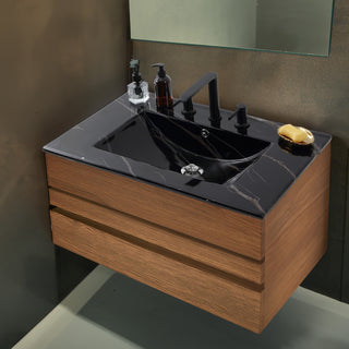 Ceramic Rectangular Ceramic Single Sink Basin Vanity Top