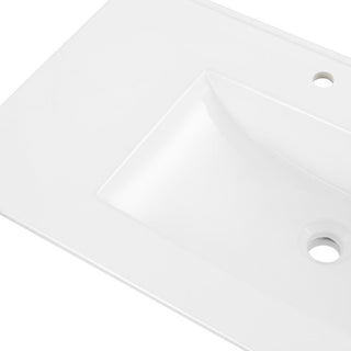 Ceramic Rectangular Ceramic Single Sink Basin Vanity Top