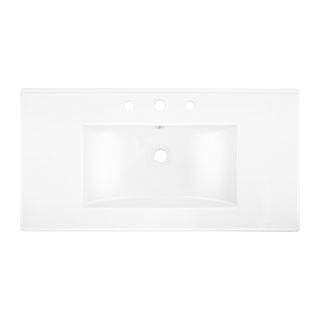 Ceramic Rectangular Ceramic Single Sink Basin Vanity Top