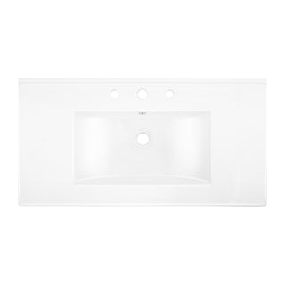 Ceramic Rectangular Ceramic Single Sink Basin Vanity Top