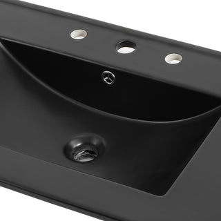 Ceramic Rectangular Ceramic Single Sink Basin Vanity Top