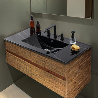 Ceramic Rectangular Ceramic Single Sink Basin Vanity Top