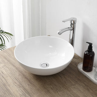 Aeri 15.5 in. Round Classic Designer Ceramic Bathroom Bowl Vessel Sink