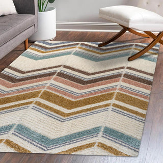 Rafter Chevron High-low Area Rug