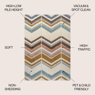 Rafter Chevron High-low Area Rug