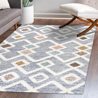 Shalon Trellis High-low Area Rug