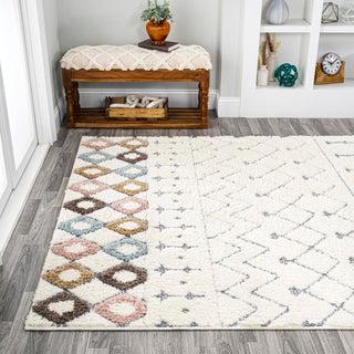 Zizi Moroccan Trellis Plush Carved Area Rug