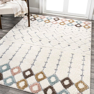 Zizi Moroccan Trellis Plush Carved Area Rug