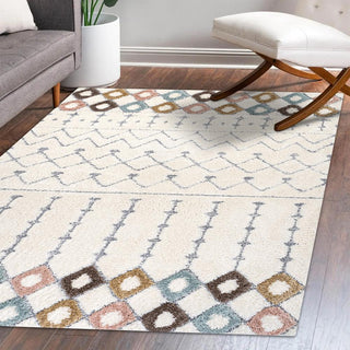 Zizi Moroccan Trellis Plush Carved Area Rug