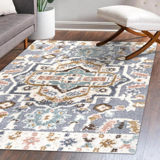 Rayna Persian Medallion High-low Area Rug