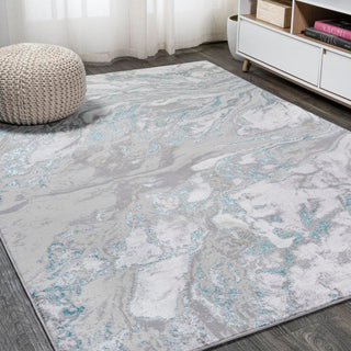 Batura Swirl Marbled Abstract Area Rug