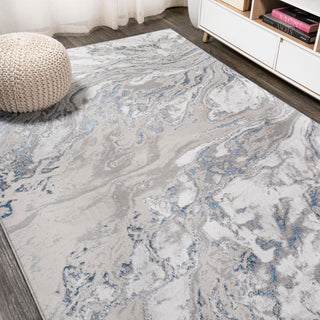 Batura Swirl Marbled Abstract Area Rug