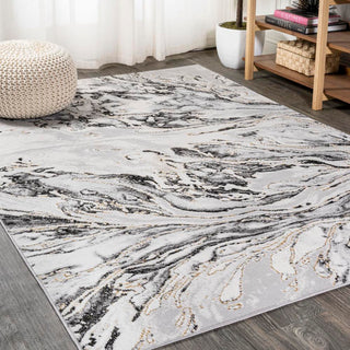 Batura Swirl Marbled Abstract Area Rug