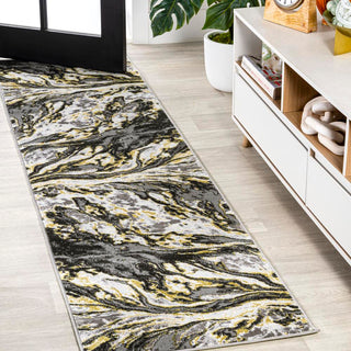 Batura Swirl Marbled Abstract Area Rug