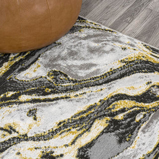 Batura Swirl Marbled Abstract Area Rug