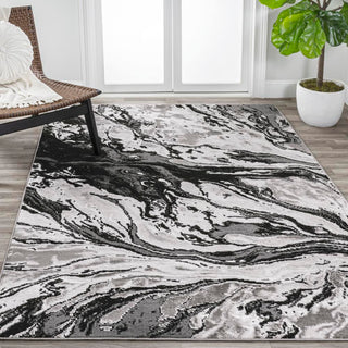 Batura Swirl Marbled Abstract Area Rug