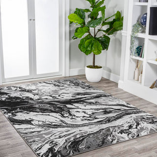 Batura Swirl Marbled Abstract Area Rug