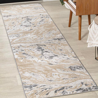 Batura Swirl Marbled Abstract Area Rug