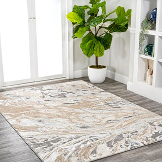 Batura Swirl Marbled Abstract Area Rug