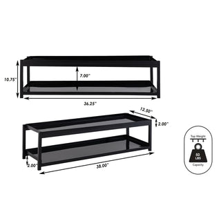 Ashoka Industrial Compact 10.75" 6-Pair 2-Tier Iron Shoe Rack