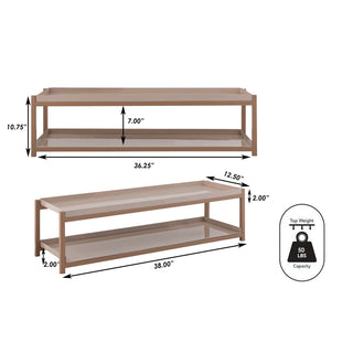 Ashoka Industrial Compact 10.75" 6-Pair 2-Tier Iron Shoe Rack