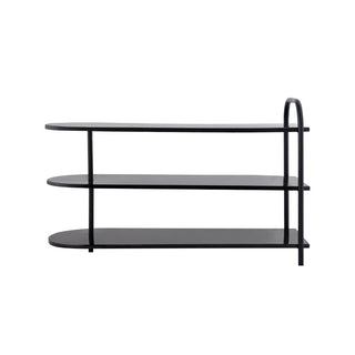 Unity Modern 24" 9-Pair 3-Tier Iron Curved Decker Shoe Rack