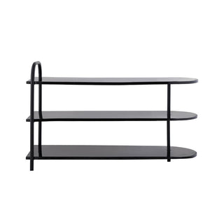 Unity Modern 24" 9-Pair 3-Tier Iron Curved Decker Shoe Rack