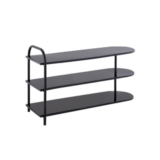 Unity Modern 24" 9-Pair 3-Tier Iron Curved Decker Shoe Rack