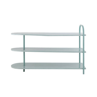 Unity Modern 24" 9-Pair 3-Tier Iron Curved Decker Shoe Rack