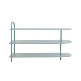 Unity Modern 24" 9-Pair 3-Tier Iron Curved Decker Shoe Rack