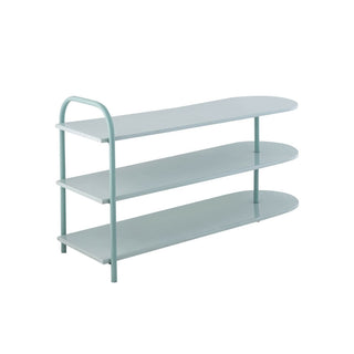 Unity Modern 24" 9-Pair 3-Tier Iron Curved Decker Shoe Rack