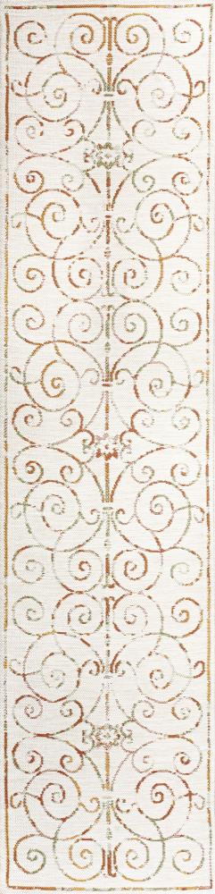 Ariadne Classic Cottage Filigree Scroll Reversible Machine-Washable Indoor/Outdoor Area Rug