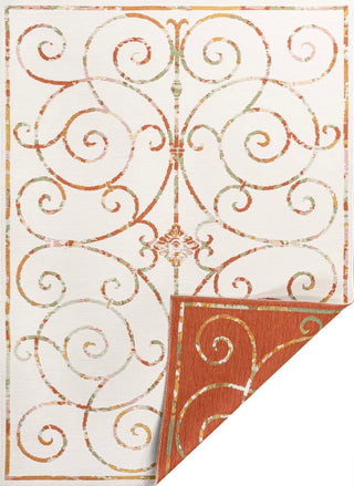 Ariadne Classic Cottage Filigree Scroll Reversible Machine-Washable Indoor/Outdoor Area Rug