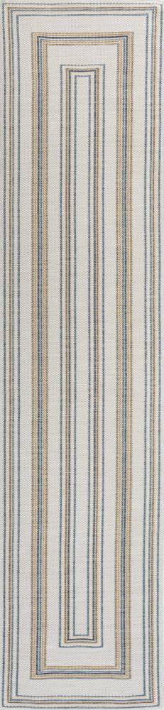 Always Classic Nautical Mitre Stripe Reversible Machine-Washable Indoor/Outdoor Area Rug