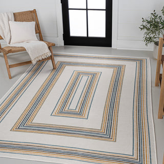 Always Classic Nautical Mitre Stripe Reversible Machine-Washable Indoor/Outdoor Area Rug