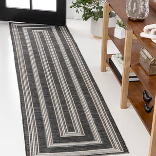 Always Classic Nautical Mitre Stripe Reversible Machine-Washable Indoor/Outdoor Area Rug