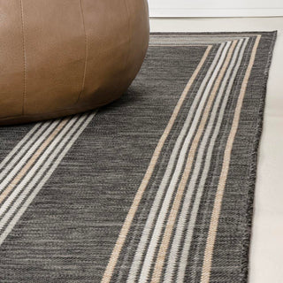 Always Classic Nautical Mitre Stripe Reversible Machine-Washable Indoor/Outdoor Area Rug