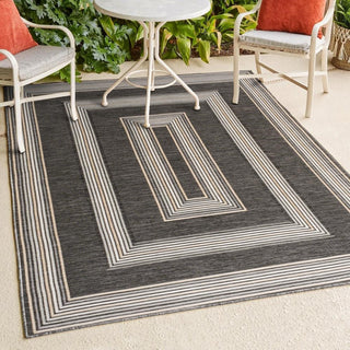 Always Classic Nautical Mitre Stripe Reversible Machine-Washable Indoor/Outdoor Area Rug