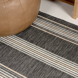 Always Classic Nautical Mitre Stripe Reversible Machine-Washable Indoor/Outdoor Area Rug