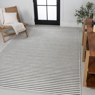 Eco Classic Coastal Pinstripe Reversible Machine-Washable Indoor/Outdoor Area Rug