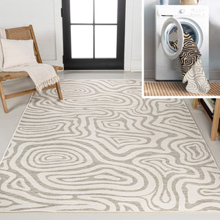 Echo Modern Bohemian Abstract Organic Reversible Machine-Washable Indoor/Outdoor Area Rug