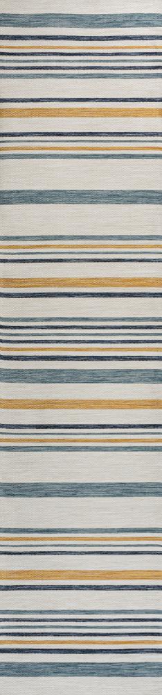 Remat Classic Coastal Ticking Stripe Reversible Machine-Washable Indoor/Outdoor Area Rug