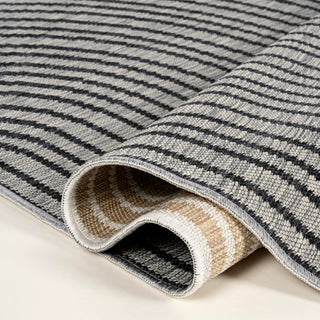 Leah Mid-Century Modern Arch Stripe Reversible Machine-Washable Indoor/Outdoor Area Rug