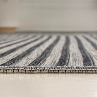 Leah Mid-Century Modern Arch Stripe Reversible Machine-Washable Indoor/Outdoor Area Rug