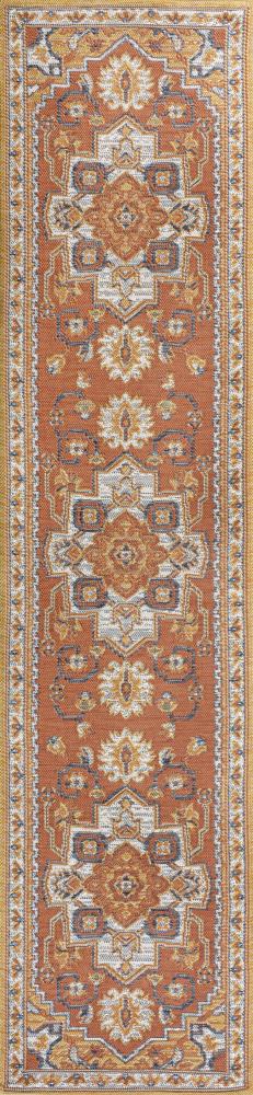 Langley Traditional Vintage Medallion Reversible Machine-Washable Indoor/Outdoor Area Rug